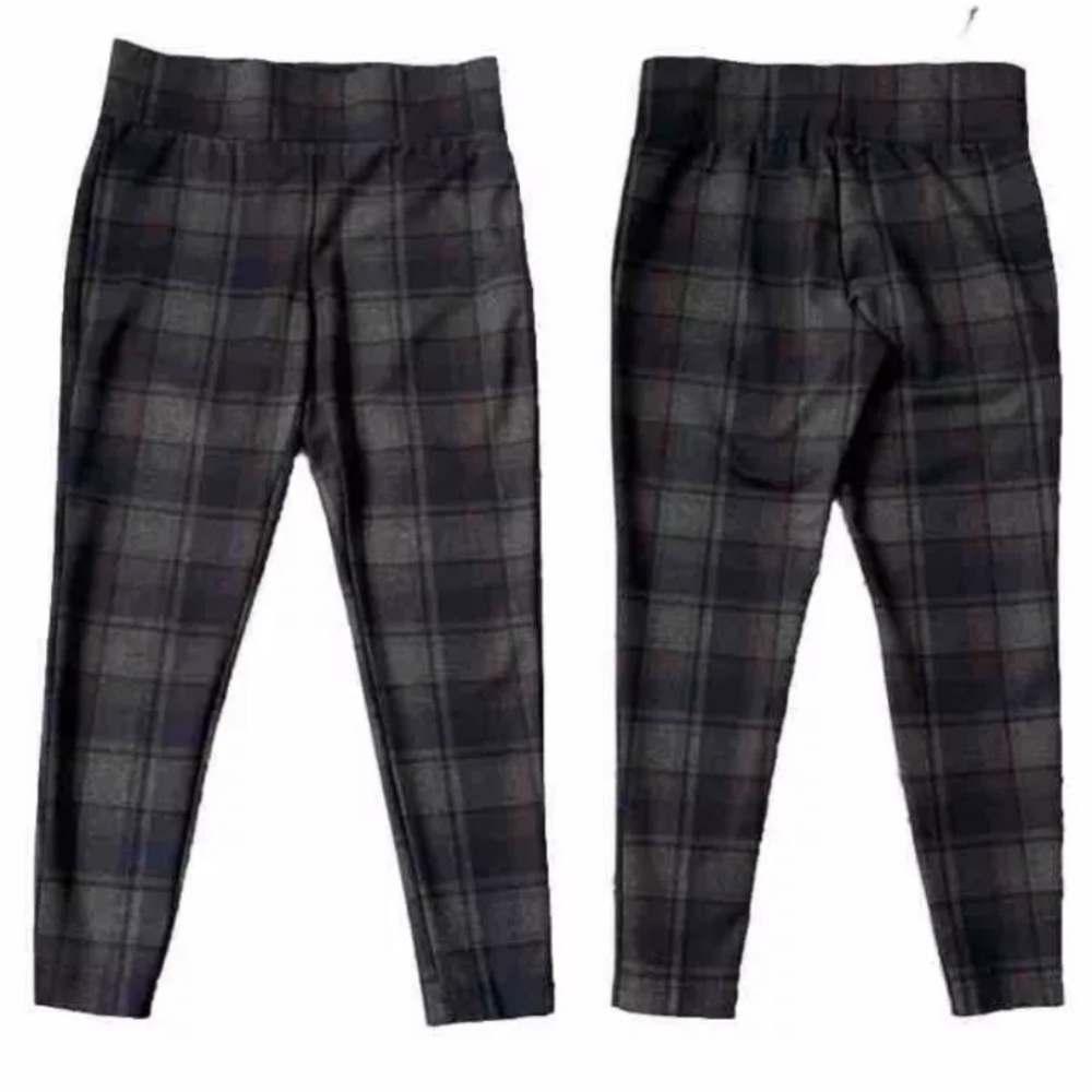 Zac & Rachel Plaid Tartan Ankle Pull On Pants Women’s size large Workwear Career